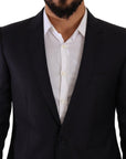Dolce & Gabbana Elegant Slim Fit Wool Silk Cashmere Men's Suit