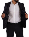 Dolce & Gabbana Elegant Slim Fit Wool Silk Cashmere Men's Suit