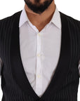 Dolce & Gabbana Elegant Striped Formal Dress Vest