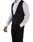 Dolce & Gabbana Elegant Striped Formal Dress Vest