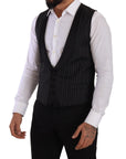Dolce & Gabbana Elegant Striped Formal Dress Vest
