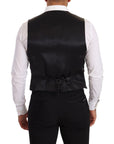 Dolce & Gabbana Elegant Gray Silk Dress Vest