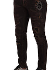 Dolce & Gabbana Slim Fit Distressed Skinny Denim Jeans