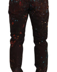 Dolce & Gabbana Elegant Multicolored Painted Denim Jeans