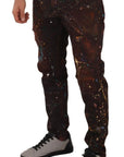 Dolce & Gabbana Elegant Multicolored Painted Denim Jeans