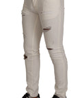 Dolce & Gabbana Elegant White Skinny Denim Jeans