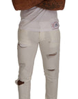Dolce & Gabbana Elegant White Skinny Denim Jeans