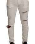 Dolce & Gabbana Elegant White Skinny Denim Jeans