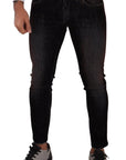 Dolce & Gabbana Sleek Striped Black Slim Fit Denim