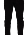 Dolce & Gabbana Elegant Slim-Fit Cotton Black Jeans