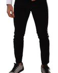 Dolce & Gabbana Elegant Slim-Fit Cotton Black Jeans