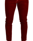 Dolce & Gabbana Ravishing Red Slim Fit Designer Jeans