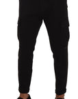 Dolce & Gabbana Sleek Skinny Cargo Pants in Timeless Black