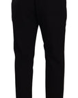 Dolce & Gabbana Elegant Tapered Black Cotton Chinos