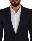 Dolce & Gabbana Sleek Navy Martini Slim Fit Wool Blazer