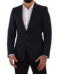 Dolce & Gabbana Sleek Navy Martini Slim Fit Wool Blazer