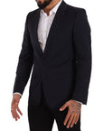 Dolce & Gabbana Sleek Navy Martini Slim Fit Wool Blazer
