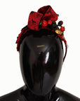 Dolce & Gabbana Cherry Sicily Embellished Red Diadem