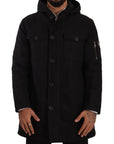 Dolce & Gabbana Elegant Black Parka Hooded Jacket
