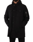 Dolce & Gabbana Elegant Black Parka Hooded Jacket