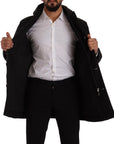 Dolce & Gabbana Elegant Black Parka Hooded Jacket