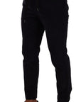 Dolce & Gabbana Slim Fit Luxe Corduroy Pants in Dark Blue