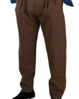 Dolce & Gabbana Elegant Tapered High Waist Leather Pants