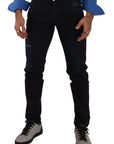 Dolce & Gabbana Elegant Slim Fit Skinny Jeans in Dark Blue