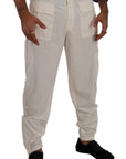 Dolce & Gabbana Elegant Off White Cargo Pants - Regular Fit