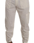 Dolce & Gabbana Elegant Off White Cargo Pants - Regular Fit