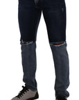 Dolce & Gabbana Chic Slim Fit Tattered Denim