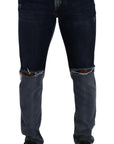 Dolce & Gabbana Chic Slim Fit Tattered Denim