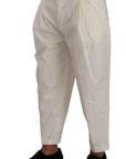 Dolce & Gabbana Elegant White Cotton Stretch Dress Pants