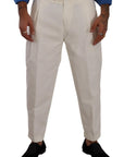 Dolce & Gabbana Elegant White Cotton Stretch Dress Pants