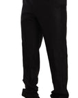 Dolce & Gabbana Elegant Striped Wool-Silk Dress Pants
