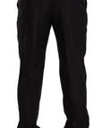 Dolce & Gabbana Elegant Striped Wool-Silk Dress Pants