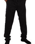 Dolce & Gabbana Elegant Striped Wool-Silk Dress Pants