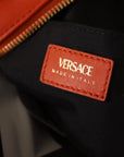 Versace Elegant Round Nappa Leather Crossbody Bag