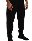 Dolce & Gabbana Chic Black Cargo Pants with Stretch Comfort
