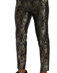 Dolce & Gabbana Elegant Slim Fit Metallic Dress Trousers