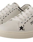 Dolce & Gabbana Elegant White Leather Casual Sneakers
