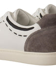 Dolce & Gabbana Elegant White Leather Casual Sneakers
