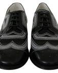Dolce & Gabbana Elegant Black and White Derby Shoes