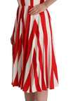 Dolce & Gabbana Elegant A-Line Striped Shift Dress