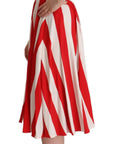 Dolce & Gabbana Elegant A-Line Striped Shift Dress
