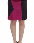Dolce & Gabbana Elegant Pencil Skirt in Black and Pink