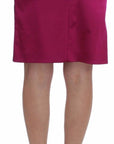 Dolce & Gabbana Elegant Pencil Skirt in Black and Pink