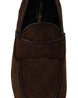 Dolce & Gabbana Elegant Brown Caiman Leather Loafers
