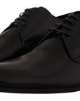 Dolce & Gabbana Elegant Black Leather Derby Shoes