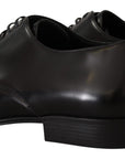 Dolce & Gabbana Elegant Black Leather Derby Shoes